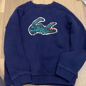 Lacoste Dark Blue Sweatshirt with Crocodile Emblem